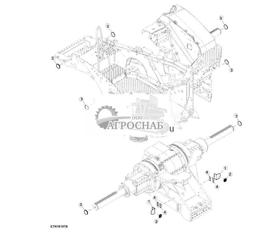 Отражатель, с одноступенчатымдвухступенчатым редуктором, с быстроразъемной муфтой, опора тяговой штанги для тяжелых условий эксплуатации  длинная опора тяговой штанги для скреперов (для Европы, стран СНГ, Северной Африки, Ближнего Востока, Китая) - ST784539 854.jpg